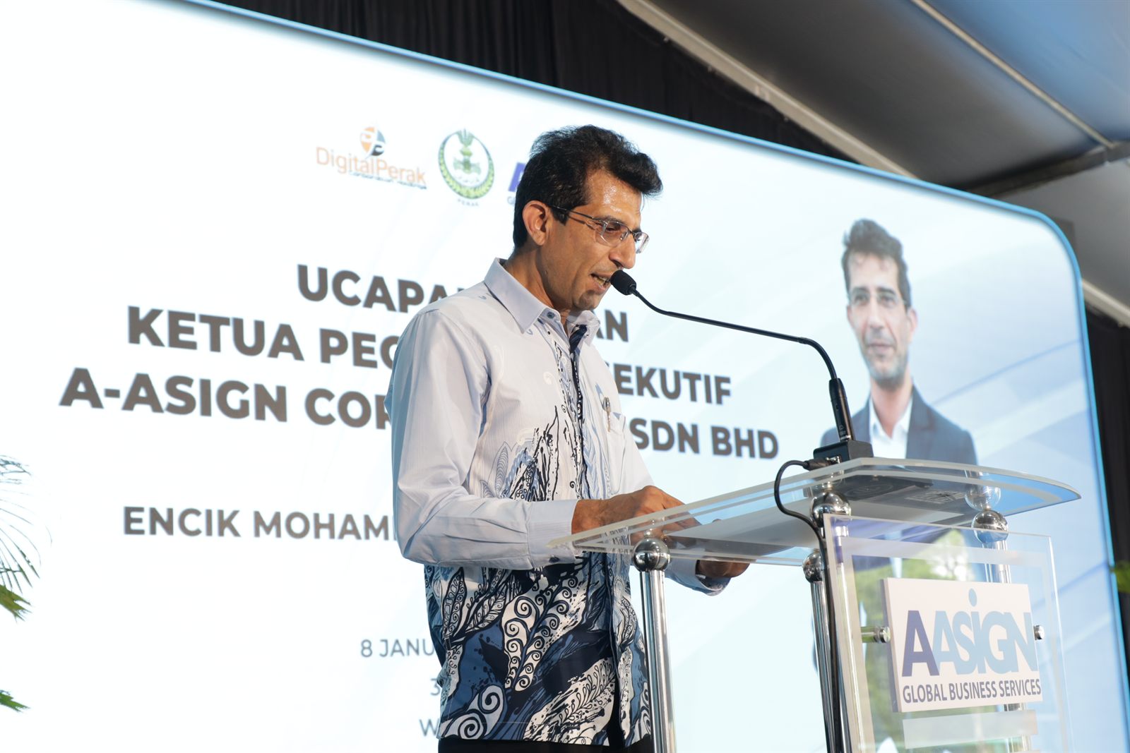 A-Asign Chief Executive delivering the welcome address